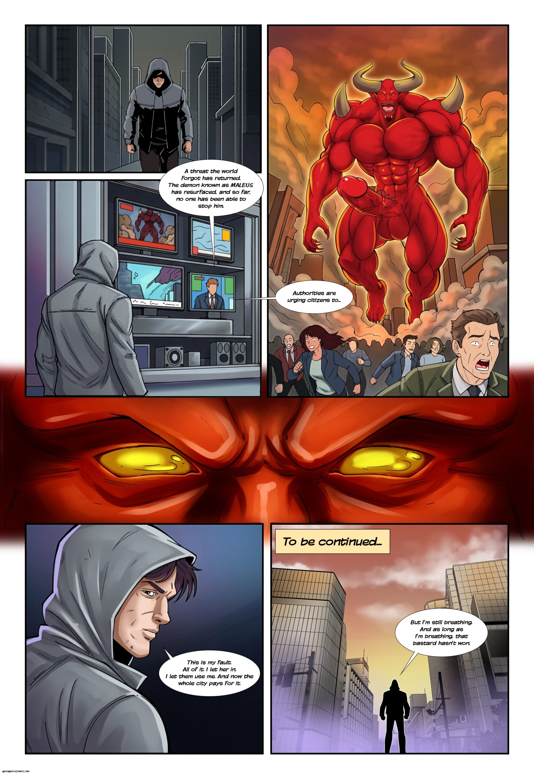 male muscle growth comic